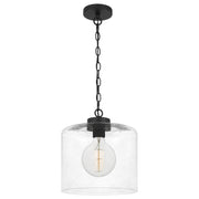 Quoizel ABR1512MBK Abner One Light Mini Pendant, Matte Black Alternate Image 2.jpg