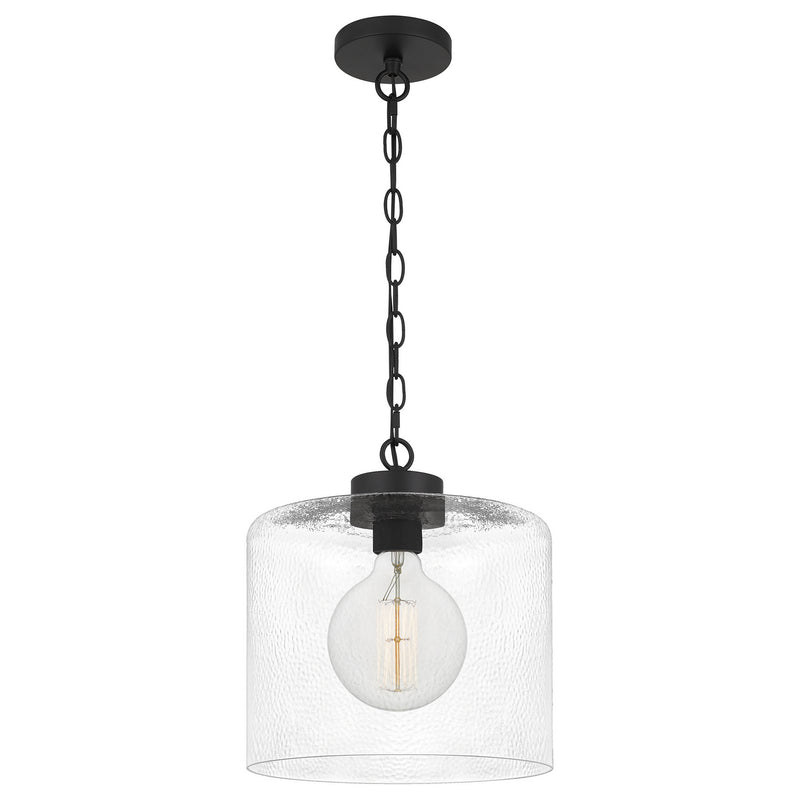 Quoizel ABR1512MBK Abner One Light Mini Pendant, Matte Black Alternate Image 2.jpg