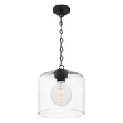 Quoizel ABR1512MBK Abner One Light Mini Pendant, Matte Black Alternate Image 3.jpg
