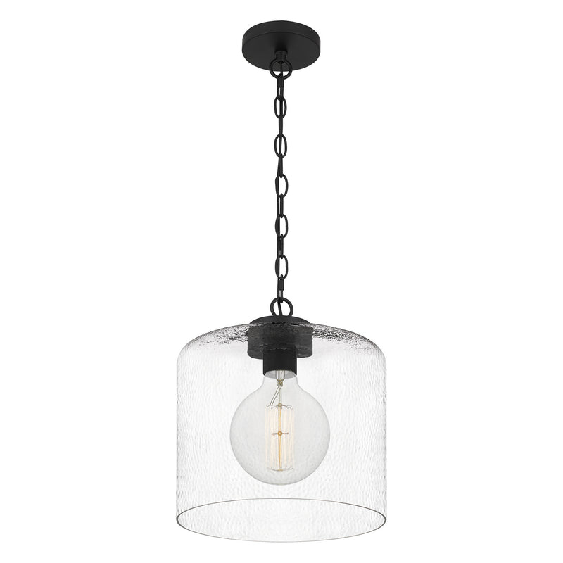 Quoizel ABR1512MBK Abner One Light Mini Pendant, Matte Black Alternate Image 3.jpg