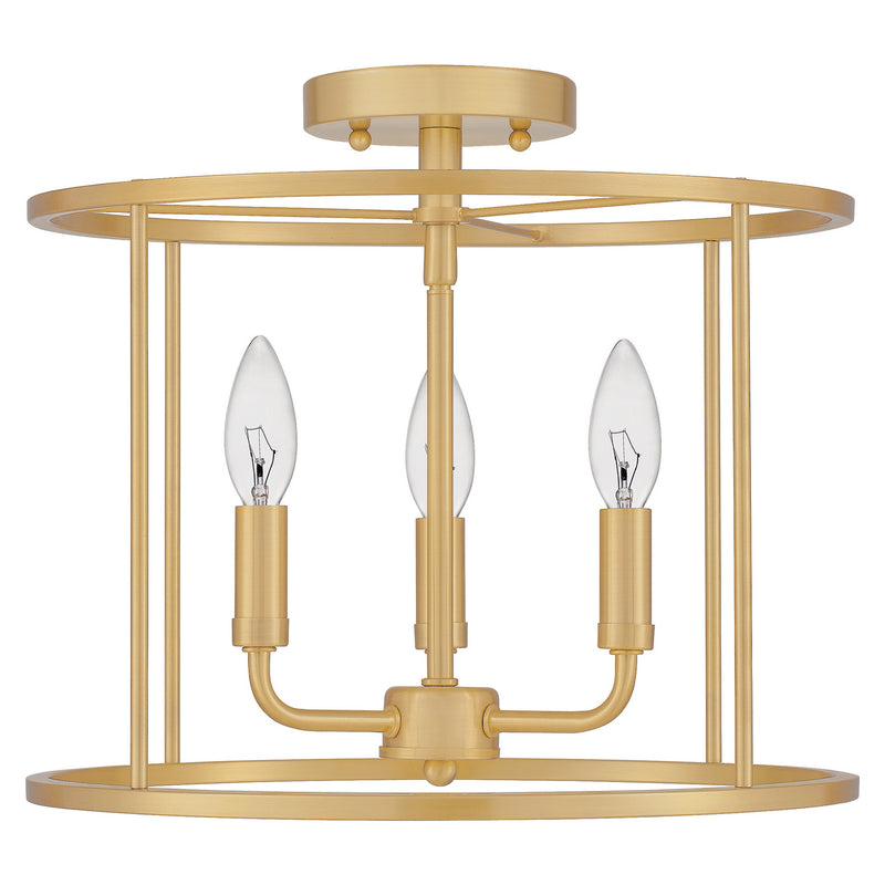 Quoizel ABR1714AB Abner Three Light Semi Flush Mount, Aged Brass Alternate Image.jpg