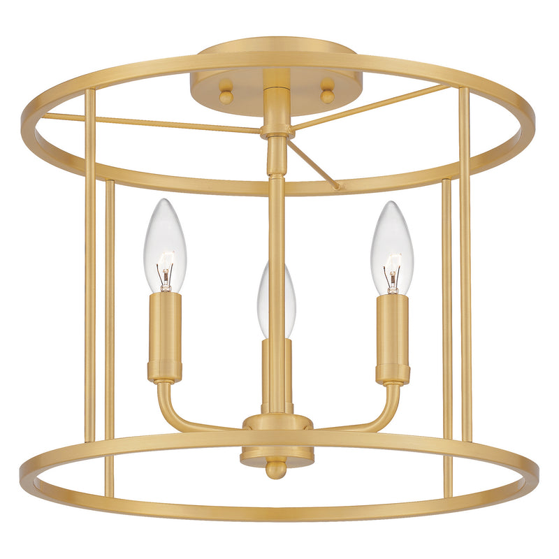 Quoizel ABR1714AB Abner Three Light Semi Flush Mount, Aged Brass Alternate Image 2.jpg