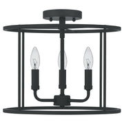 Quoizel ABR1714MBK Abner Three Light Semi Flush Mount, Matte Black Alternate Image.jpg