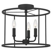 Quoizel ABR1714MBK Abner Three Light Semi Flush Mount, Matte Black Alternate Image 3.jpg