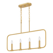 Quoizel ABR432AB Abner Four Light Linear Chandelier, Aged Brass Alternate Image 2.jpg