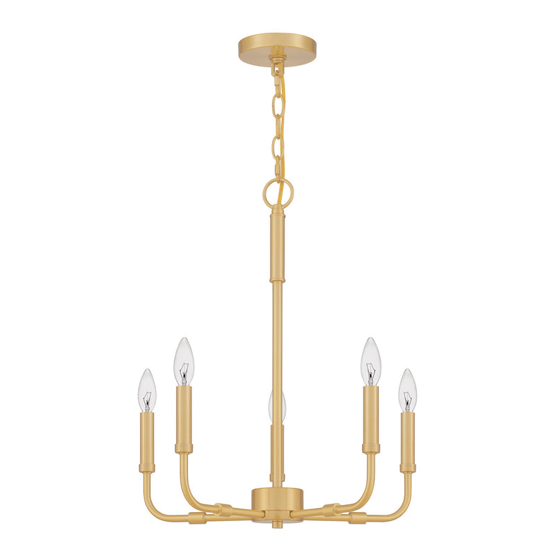 Quoizel ABR5018AB Abner Five Light Chandelier, Aged Brass Alternate Image.jpg
