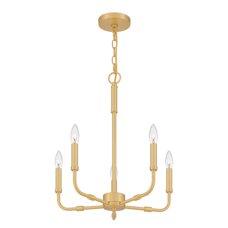 Quoizel ABR5018AB Abner Five Light Chandelier, Aged Brass Alternate Image 2.jpg