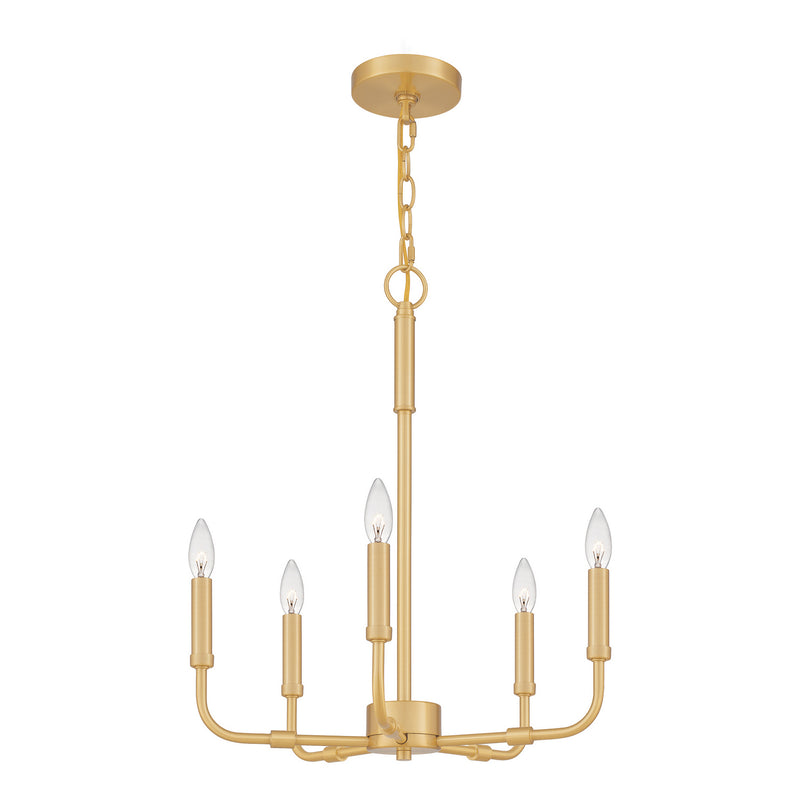 Quoizel ABR5018AB Abner Five Light Chandelier, Aged Brass Alternate Image 3.jpg