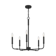 Quoizel ABR5024MBK Abner Five Light Chandelier, Matte Black Alternate Image 3.jpg