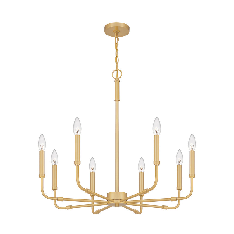 Quoizel ABR5028AB Abner Eight Light Chandelier, Aged Brass Alternate Image 2.jpg