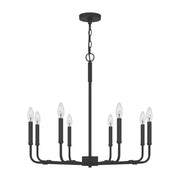 Quoizel ABR5028MBK Abner Eight Light Chandelier, Matte Black Alternate Image.jpg