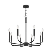 Quoizel ABR5028MBK Abner Eight Light Chandelier, Matte Black Alternate Image 2.jpg