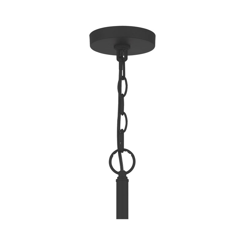 Quoizel ABR5028MBK Abner Eight Light Chandelier, Matte Black Alternate Image.jpg