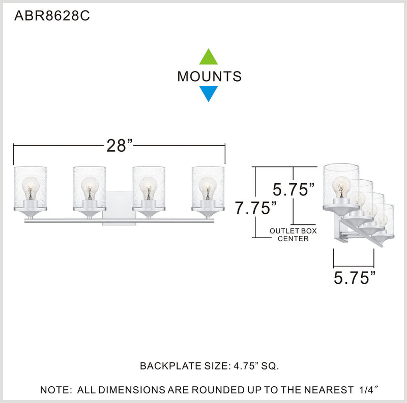 Quoizel ABR8628C Abner Four Light Bath, Polished Chrome Alternate Image.jpg
