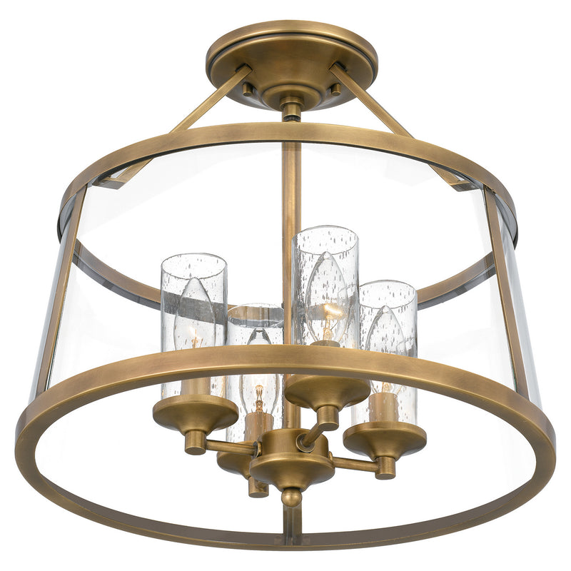 Quoizel BAW1716WS Barlow Four Light Semi-Flush Mount, Weathered Brass Alternate Image 2.jpg