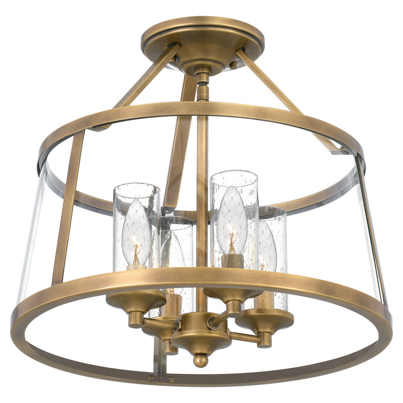Quoizel BAW1716WS Barlow Four Light Semi-Flush Mount, Weathered Brass Alternate Image 3.jpg