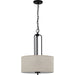 Quoizel BLA2816MBK Blanche Three Light Pendant, Matte Black Alternate Image.jpg