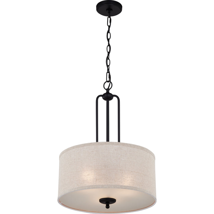 Quoizel BLA2816MBK Blanche Three Light Pendant, Matte Black Alternate Image 3.jpg