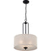 Quoizel BLA2816MBK Blanche Three Light Pendant, Matte Black Alternate Image 3.jpg