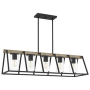 Quoizel BRT3542GK Brockton Five Light Linear Chandelier, Grey Ash Alternate Image.jpg
