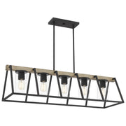 Quoizel BRT3542GK Brockton Five Light Linear Chandelier, Grey Ash Alternate Image 2.jpg