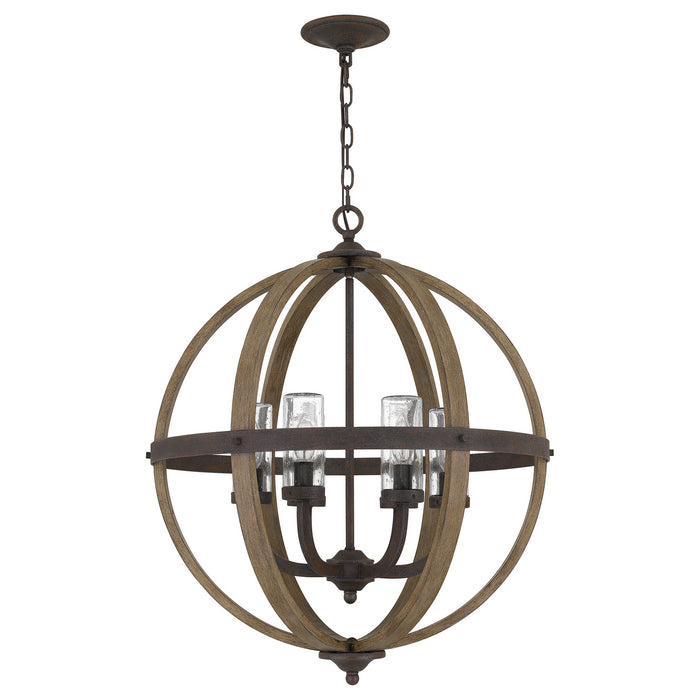 Quoizel FSN3525RK Fusion Six Light Pendant, Rustic Black Alternate Image.jpg