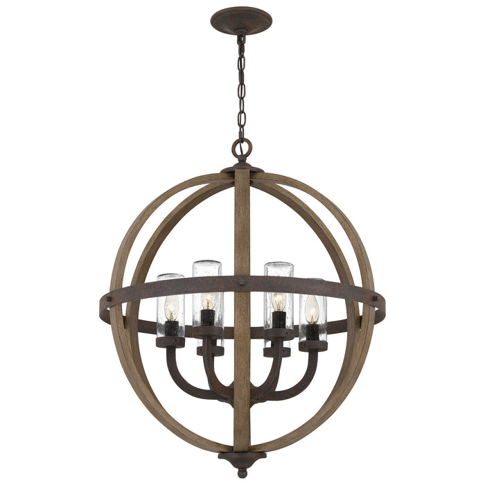 Quoizel FSN3525RK Fusion Six Light Pendant, Rustic Black Alternate Image 2.jpg