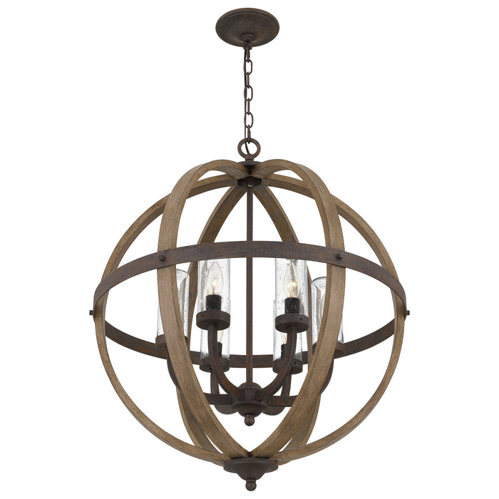 Quoizel FSN3525RK Fusion Six Light Pendant, Rustic Black Alternate Image 3.jpg