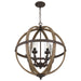 Quoizel FSN3525RK Fusion Six Light Pendant, Rustic Black Alternate Image 3.jpg