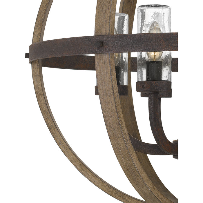 Quoizel FSN3525RK Fusion Six Light Pendant, Rustic Black Alternate Image 4.jpg