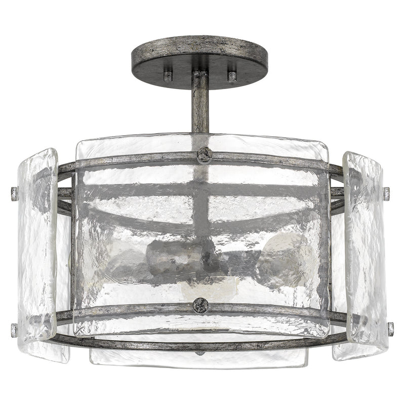 Quoizel FTS1716MM Fortress Three Light Semi Flush Mount, Mottled Silver Alternate Image.jpg