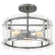 Quoizel FTS1716MM Fortress Three Light Semi Flush Mount, Mottled Silver Alternate Image 2.jpg