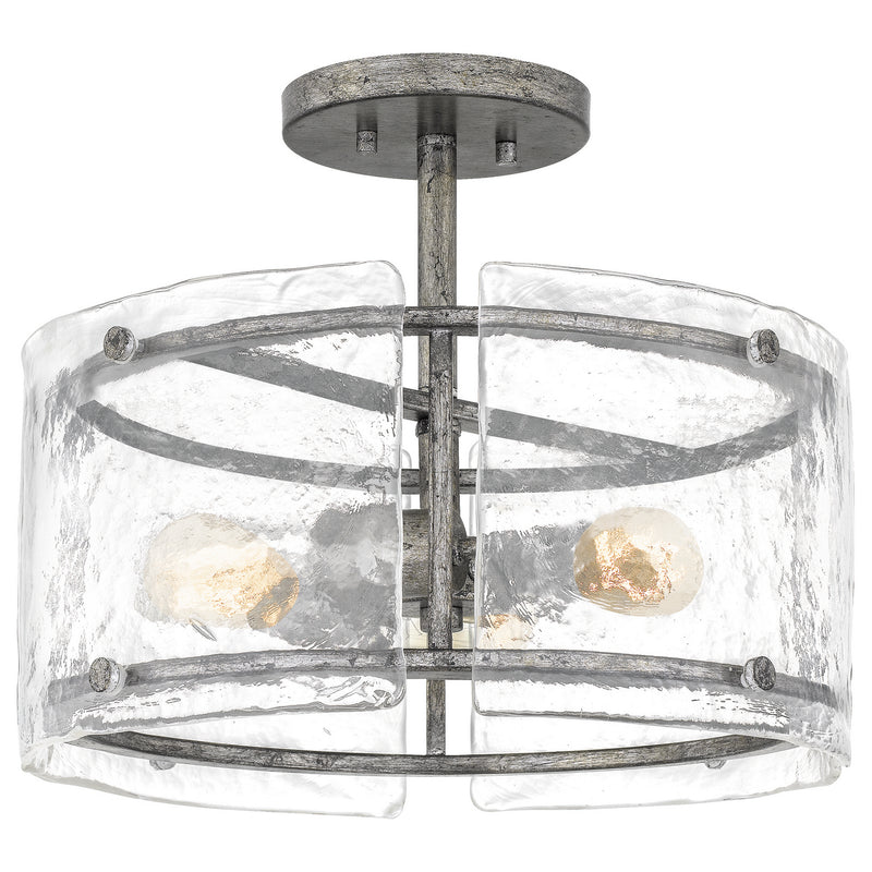 Quoizel FTS1716MM Fortress Three Light Semi Flush Mount, Mottled Silver Alternate Image 3.jpg