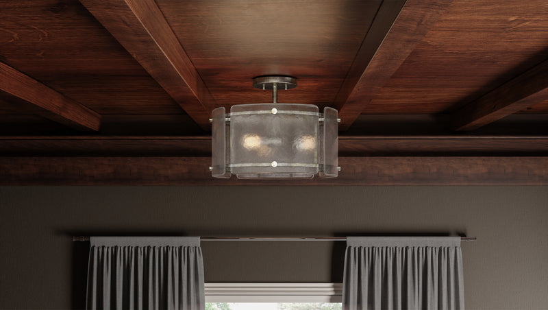Quoizel FTS1716MM Fortress Three Light Semi Flush Mount, Mottled Silver Alternate Image 6.jpg