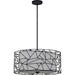 Quoizel QOP5274MBK Newcastle Four Light Pendant, Matte Black Alternate Image.jpg