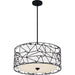 Quoizel QOP5274MBK Newcastle Four Light Pendant, Matte Black Alternate Image 3.jpg