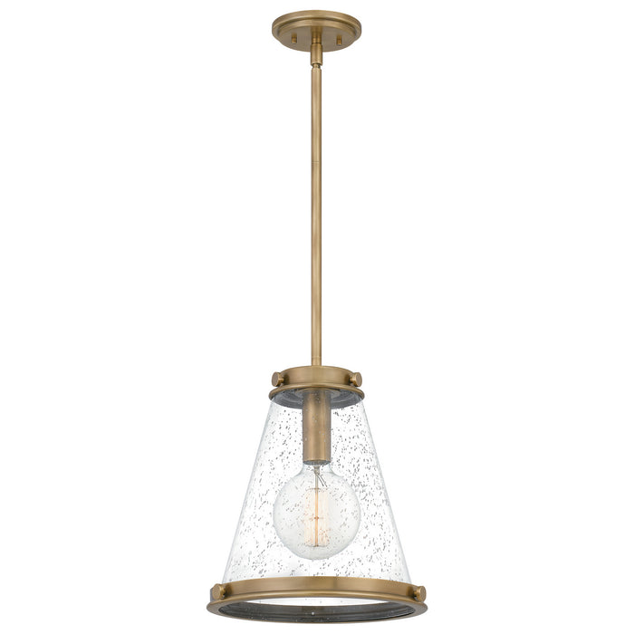 Quoizel QP5260WS Bristol One Light Mini Pendant, Weathered Brass Alternate Image 2.jpg