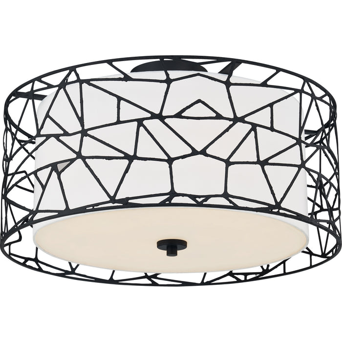 Quoizel QSF5274MBK Newcastle Four Light Semi-Flush Mount, Matte Black Alternate Image 3.jpg