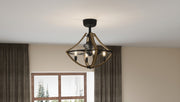 Quoizel SHR3123RK Shire Four Light Fandelier, Rustic Black Alternate Image 6.jpg