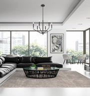 Millennium 8166-MB Laurell Six Light Chandelier, Matte Black Alternate Image.jpg