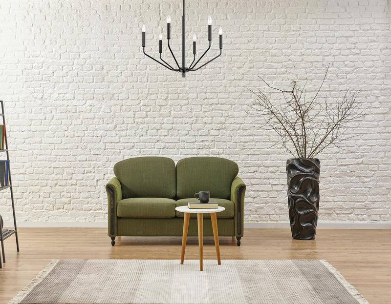 Millennium 8166-MB Laurell Six Light Chandelier, Matte Black Alternate Image 2.jpg