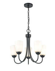 Millennium 9805-MB Ivey Lake Five Light Chandelier, Matte Black Alternate Image.jpg