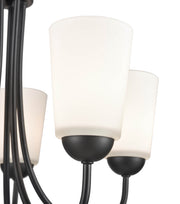 Millennium 9805-MB Ivey Lake Five Light Chandelier, Matte Black Alternate Image 2.jpg