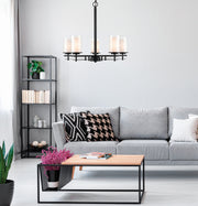 Millennium 5515-MB Huderson Five Light Chandelier, Matte Black Alternate Image.jpg