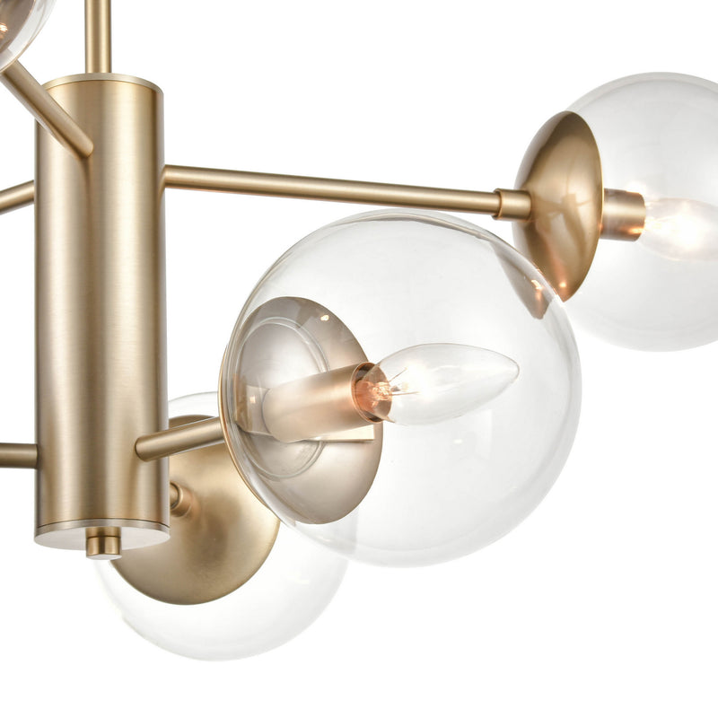 Millennium 8156-MG Avell Six Light Chandelier, Modern Gold Alternate Image.jpg