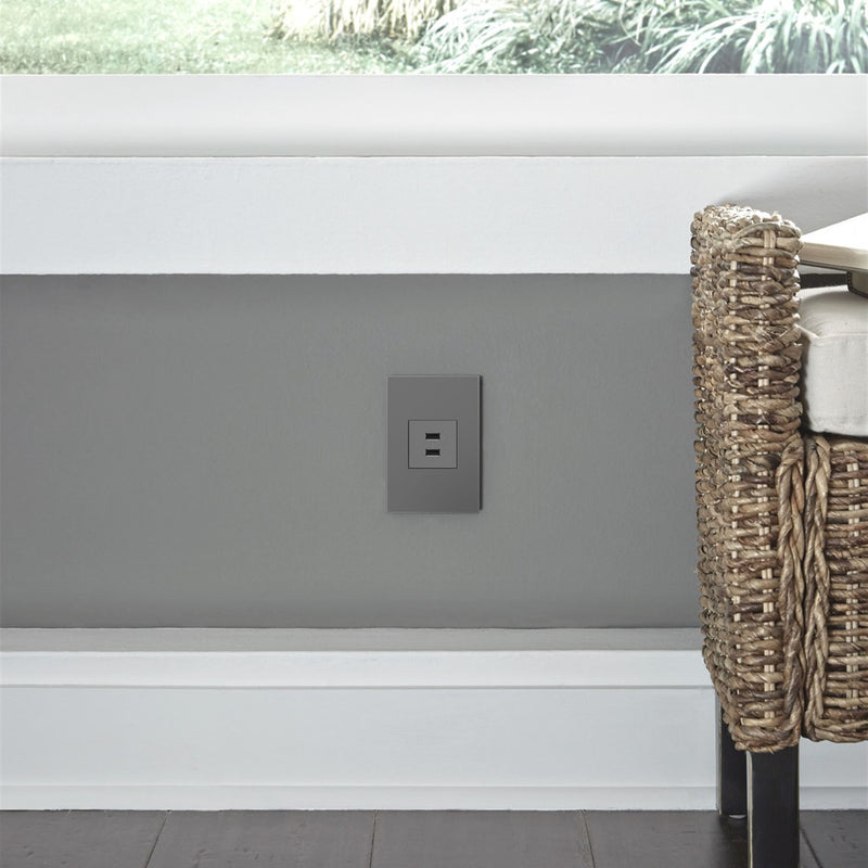 adorne® ARUSB2AA6M4 Ultra-Fast USB Type-A/A Outlet Module, Magnesium Alternate Image 3.jpg