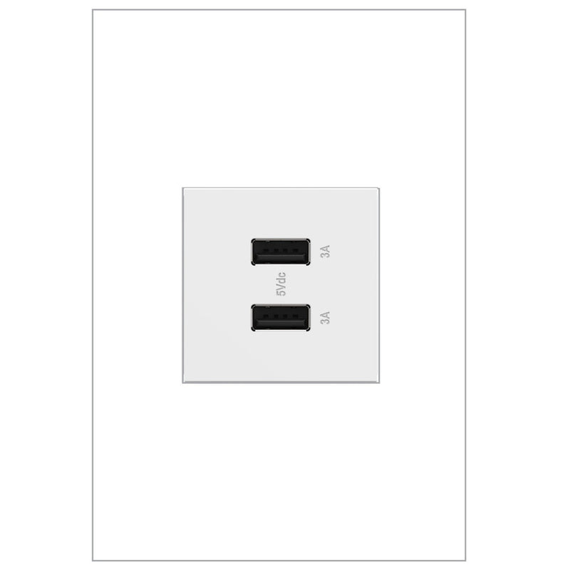 adorne® ARUSB2AA6W4 Ultra-Fast USB Type-A/A Outlet Module, White Alternate Image.jpg