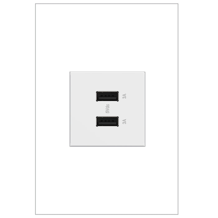 adorne® ARUSB2AA6W4 Ultra-Fast USB Type-A/A Outlet Module, White Alternate Image.jpg