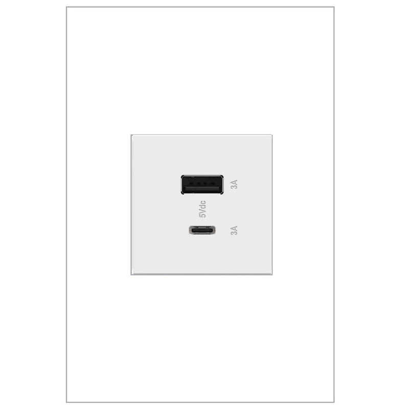 adorne® ARUSB2AC6W4 Ultra-Fast USB Type-A/C Outlet Module, White Alternate Image.jpg