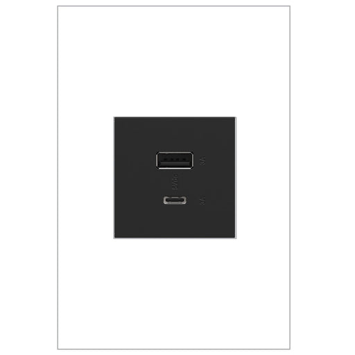 Legrand ARUSB2AC6G4 Adorne USB Type-A/C Outlet Module, Graphite Alternate Image 1